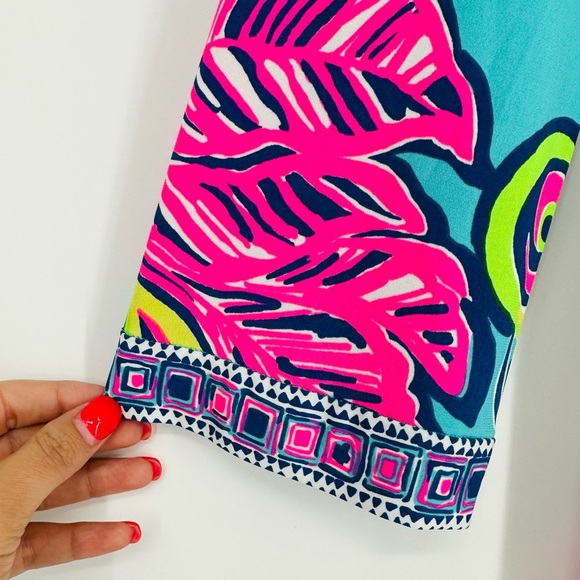 Lilly Pulitzer Bellavista Swing Dress in Sea Blue Private Island Engineered XS - Picture 6 of 10